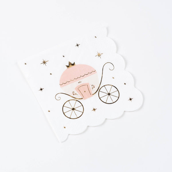 Princess Carriage Napkins | Oh So Fancy Party