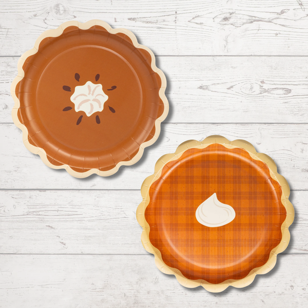 Thanksgiving Pie Dessert Paper Plates - 2 Styles