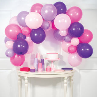 Purple and Pink Balloon Arch