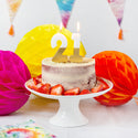 White & Gold Number Candles | Individual Birthday Cake Candles