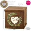 Rustic Brown Wood Card Box | Oh So Fancy Party