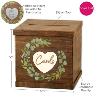 Rustic Brown Wood Card Box | Oh So Fancy Party