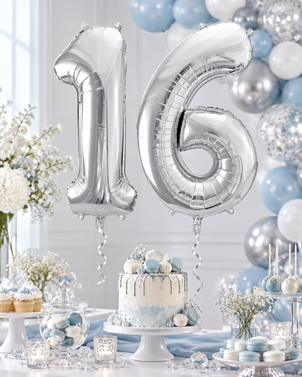 Silver 16 Balloons