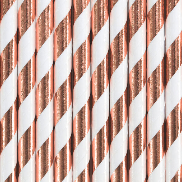 Paper Straws, Light Rose Gold
