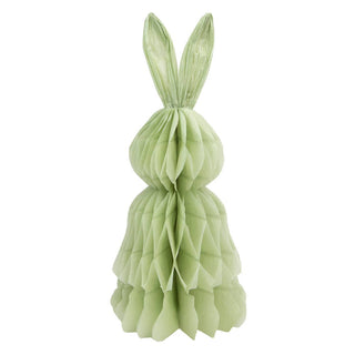 Light green decorative bunny on a white background