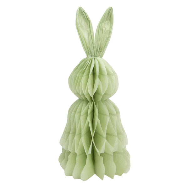 Light green decorative bunny on a white background