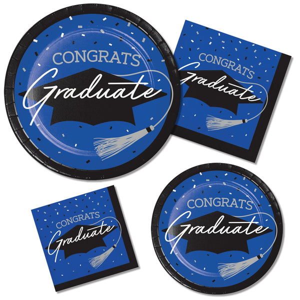 Congrats Graduate Cobalt Blue Graduation Party Bundle
