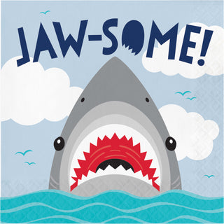 Shark Birthday Party JAWSOME Napkins