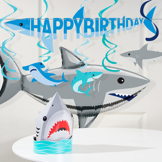 Shark Happy Birthday Banner