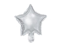 Silver Star Foil Balloons - Set of 5