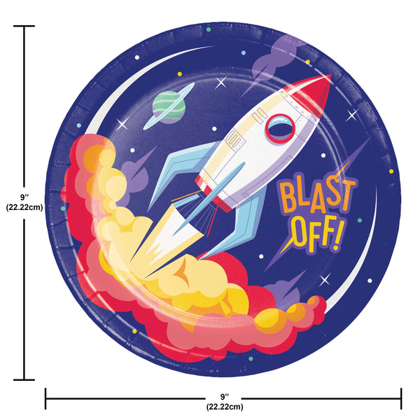 Blast Off Space Party Plates