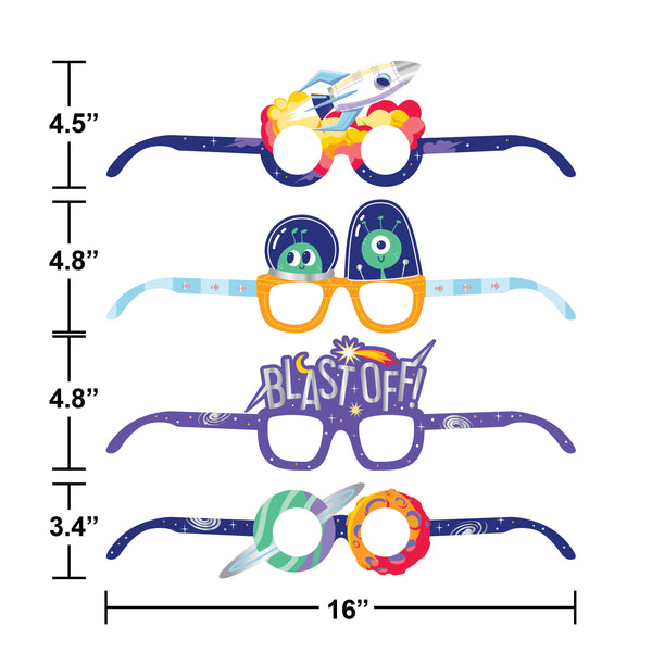 Space Birthday Party Glasses