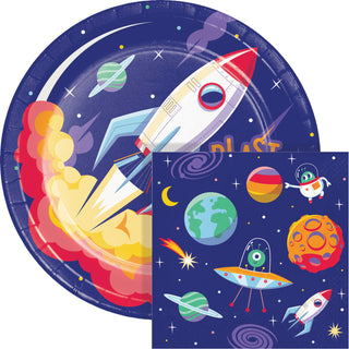 Blast Off Space Party Plates