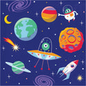 Space Explorer Party Dessert Plate