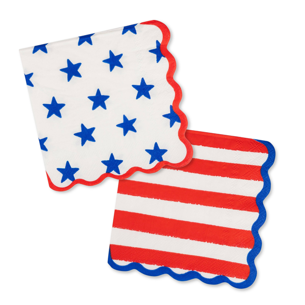 Blue Stars Paper Plates