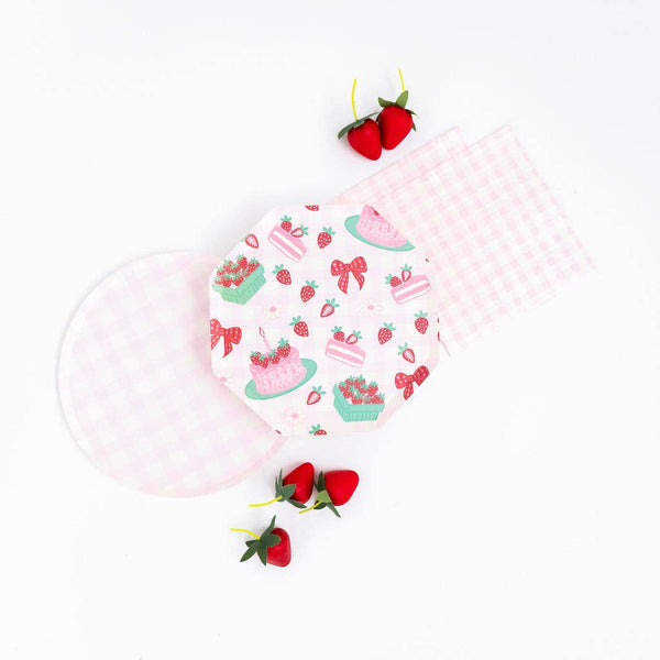Strawberry Birthday Plate Styled | Oh So Fancy Party