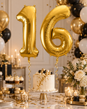 Gold Foil 16 Balloons