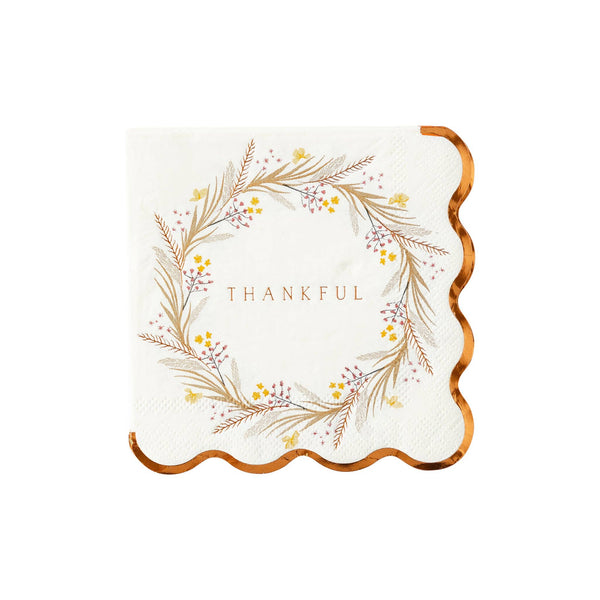 Thankful Cocktail Napkins | Oh So Fancy Party