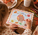 Thankful Coloring Placemat