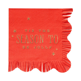 Tis the Season to Be Jolly Cocktail Napkins | Oh So Fancy Party