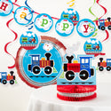 All Aboard Train Hanging Swirl Decorations