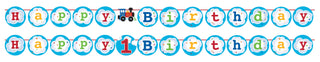 Train Happy Birthday Banner