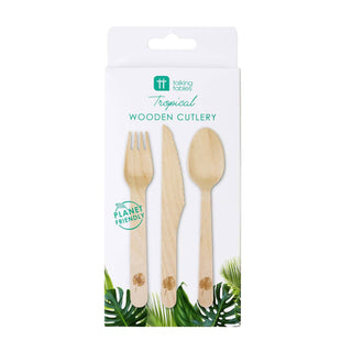 Tropical Wooden Cutlery - Oh So Fancy Party