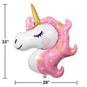 Jumbo Pink Unicorn Mylar Balloon