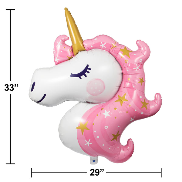 Jumbo Pink Unicorn Mylar Balloon