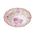 Decorative paper plate with floral design on a white background