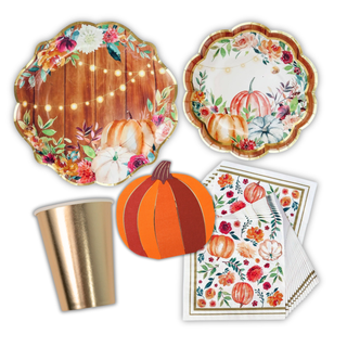 Watercolor Fall Pumpkin Tableware Bundle
