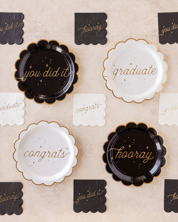 Graduation Well Wishes Plate Set