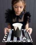 White Lapel Halloween Cups Little Girl - Oh SO Fancy Party