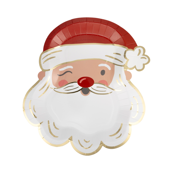 Winking Santa Claus Plates | Oh So Fancy Party