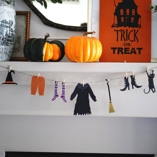 Witch's Wardrobe Halloween Garland | Oh So Fancy Party
