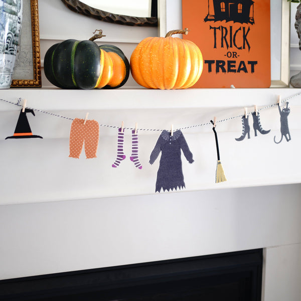 Witch's Wardrobe Halloween Garland | Oh So Fancy Party 