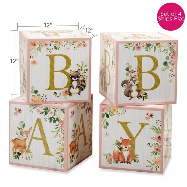 Woodland Baby Pink Baby Boxes | Oh So Fancy Party