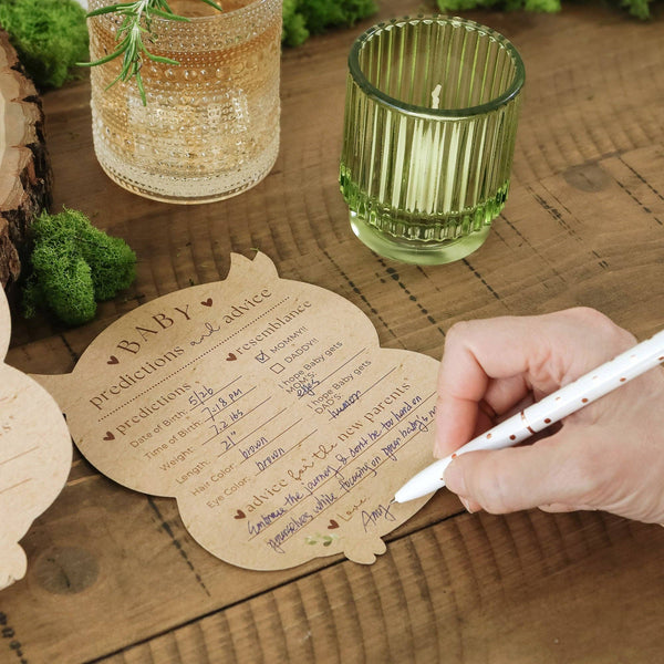 Woodland Baby Shower Advice Cards | Oh So Fancy Party