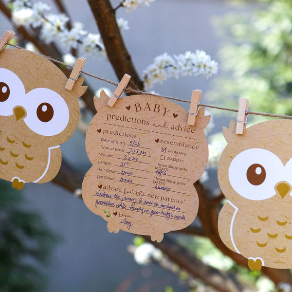 Woodland Baby Shower Advice Cards | Oh So Fancy Party