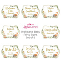 Woodland Baby Shower Sign Set | Oh SO Fancy Party