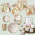 Pink Floral Woodland Baby Shower Bundle