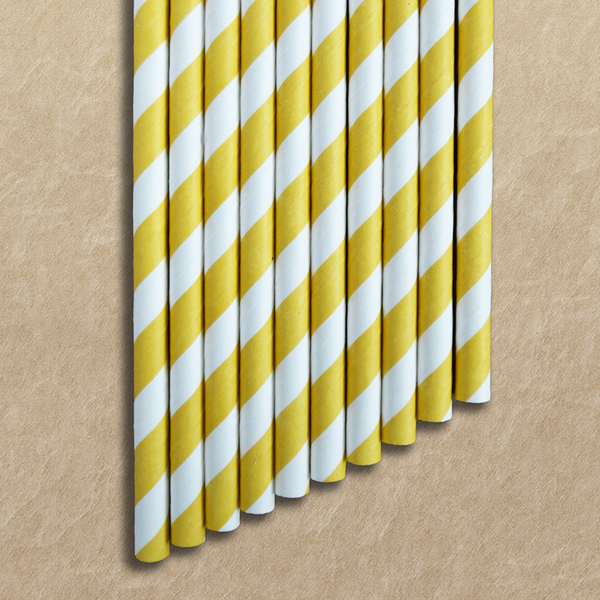 Yellow and White Dessert 8" Plate
