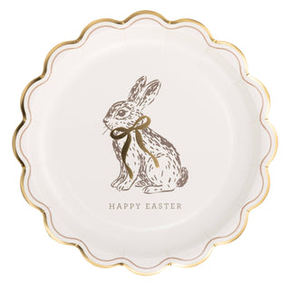 Happy Easter Bunny Gold Foil 8" Plate