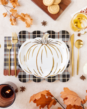 Cream Pumpkin Shaped Plates