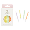 Pastel Twirl Birthday Candles - 8 Pack | Cake Candles
