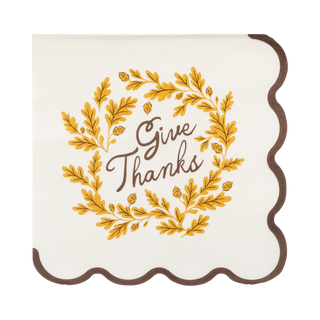Give Thanks Cocktail Paper Napkins