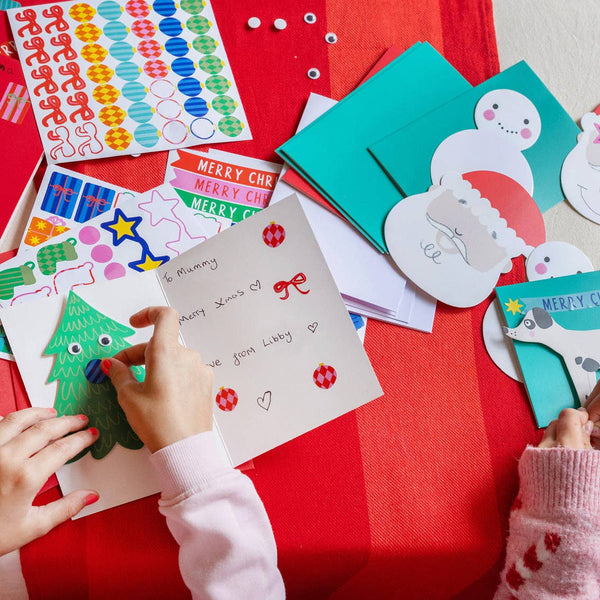 Santa Christmas Card Kit - 12 Pack | Christmas Craft