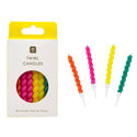 Rainbow Twirl Birthday Candles - 8 Pack | Cake Candles