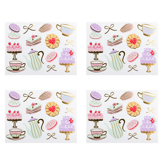 High Tea Party Tattoos (4 Sheets)
