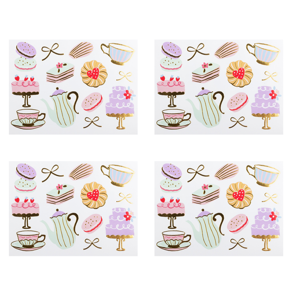 High Tea Party Tattoos (4 Sheets)